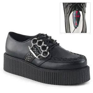 V-CREEPER-516 Black Vegan Leather