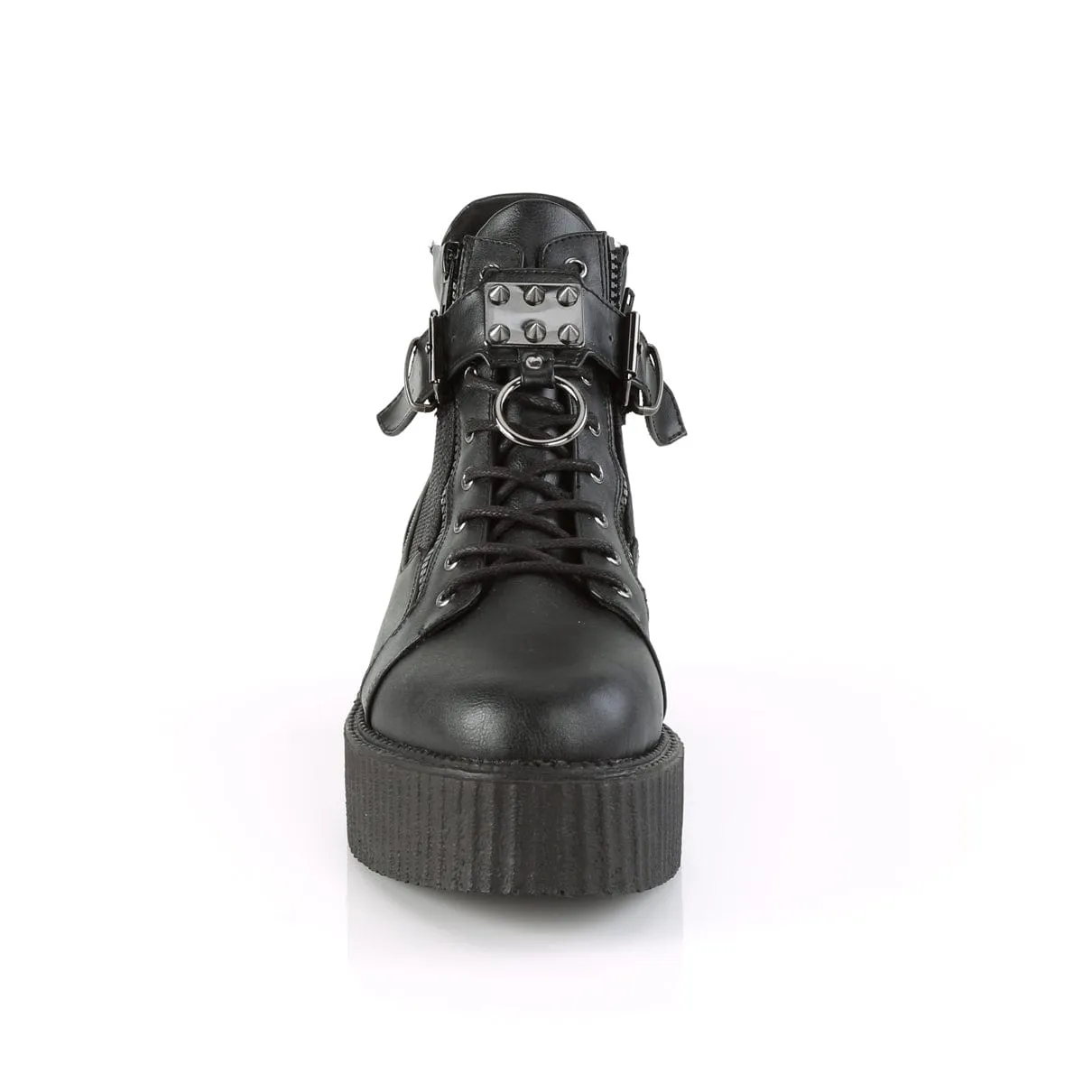 V-CREEPER-566 Black Vegan Leather