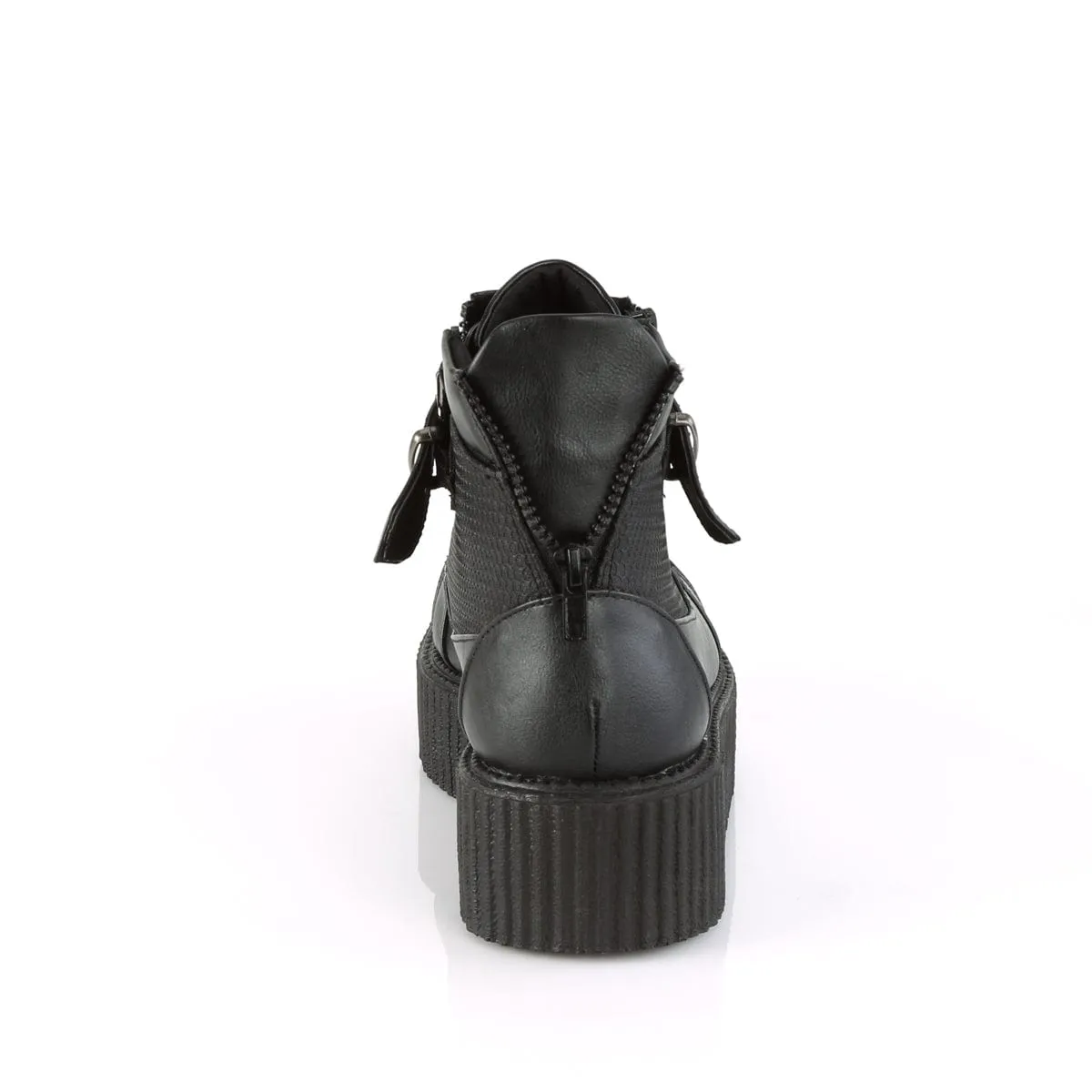 V-CREEPER-566 Black Vegan Leather