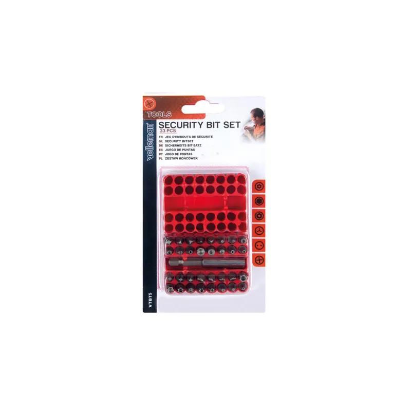 Velleman VTBT5 33 Pcs Security Bit Set