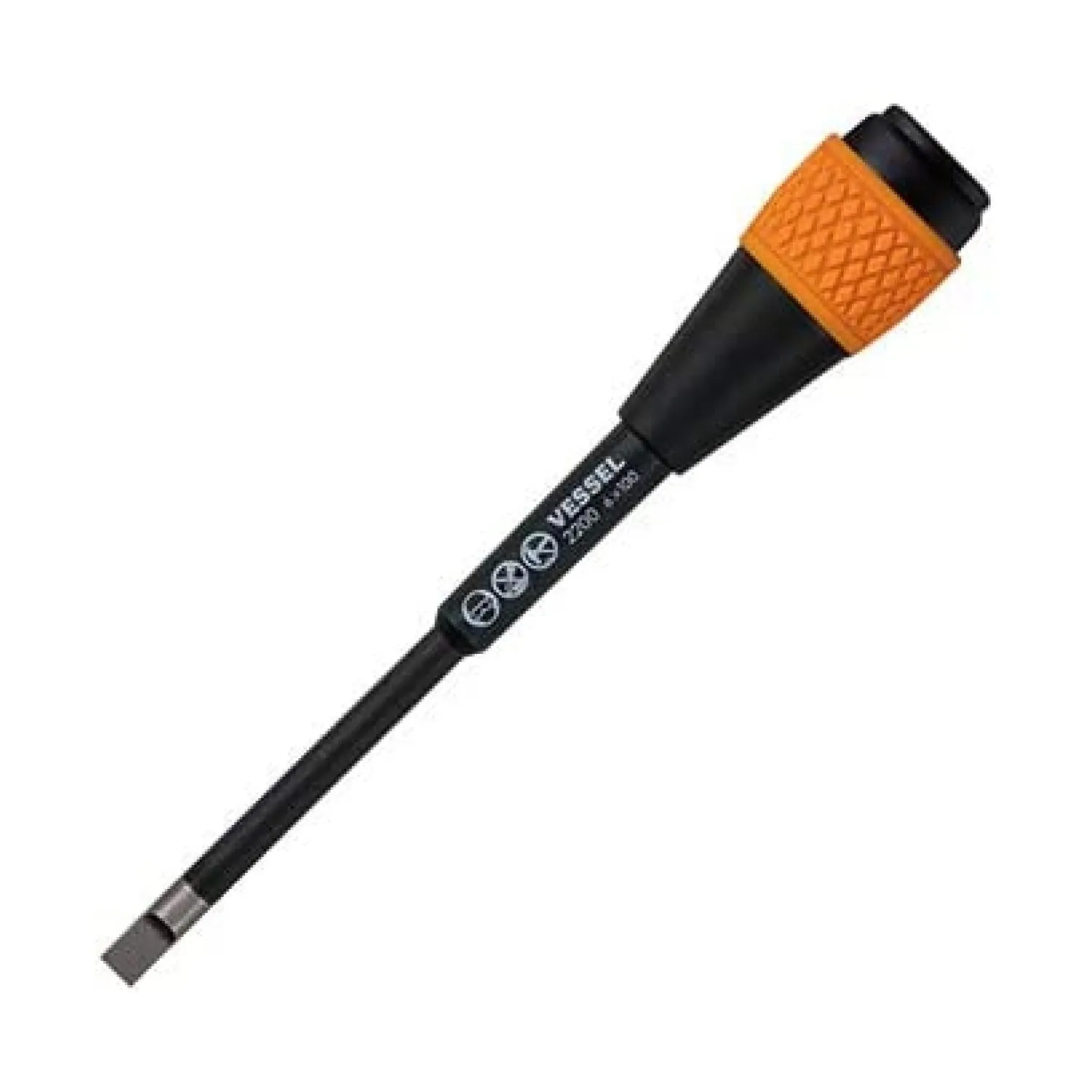 Vessel Tools 2200BS6100 Ball Ratchet Screwdriver Replacement Blade No.2200B, Slotted 6 x 100