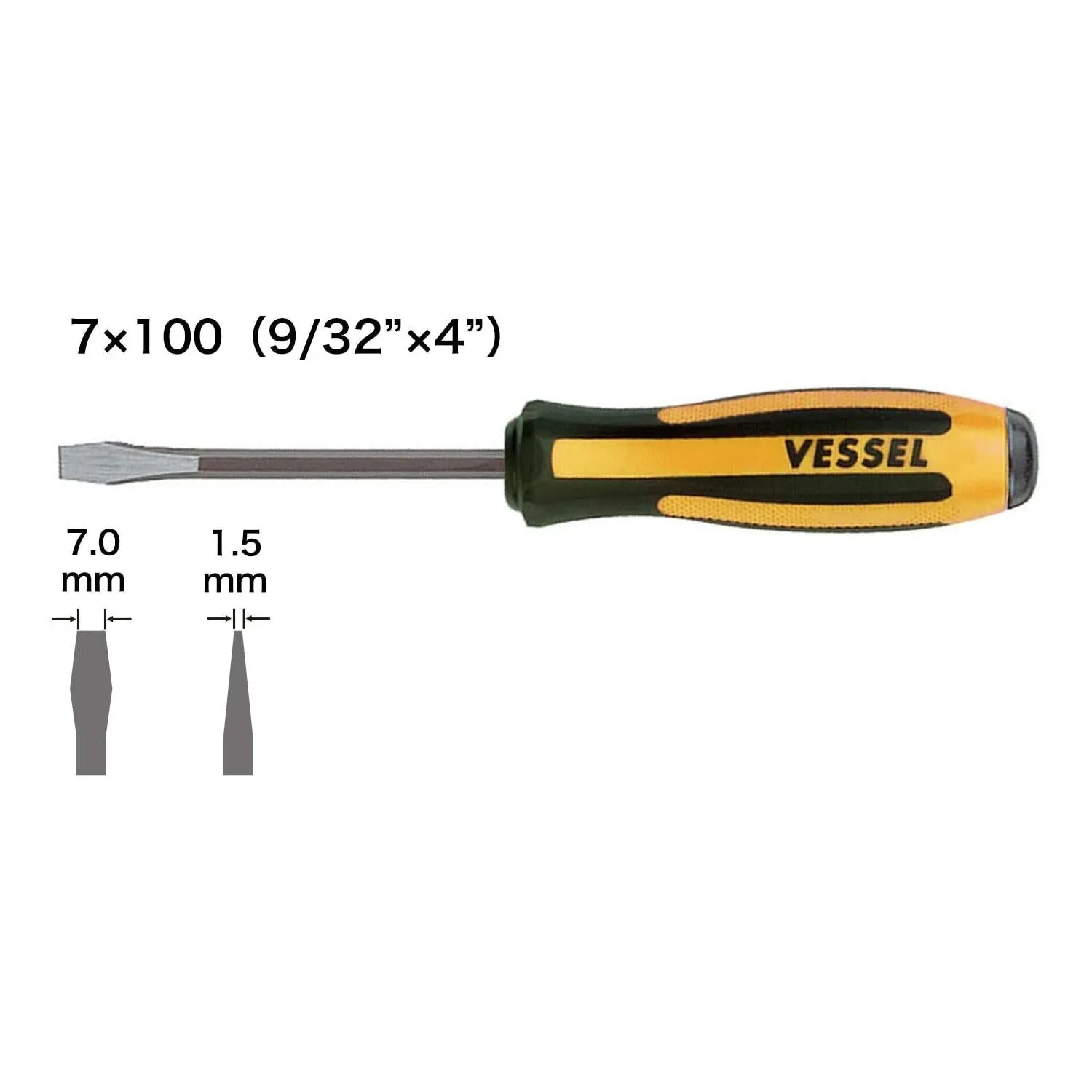 Vessel Tools 970C7100 MEGADORA Chisel-Type Screwdriver No.970