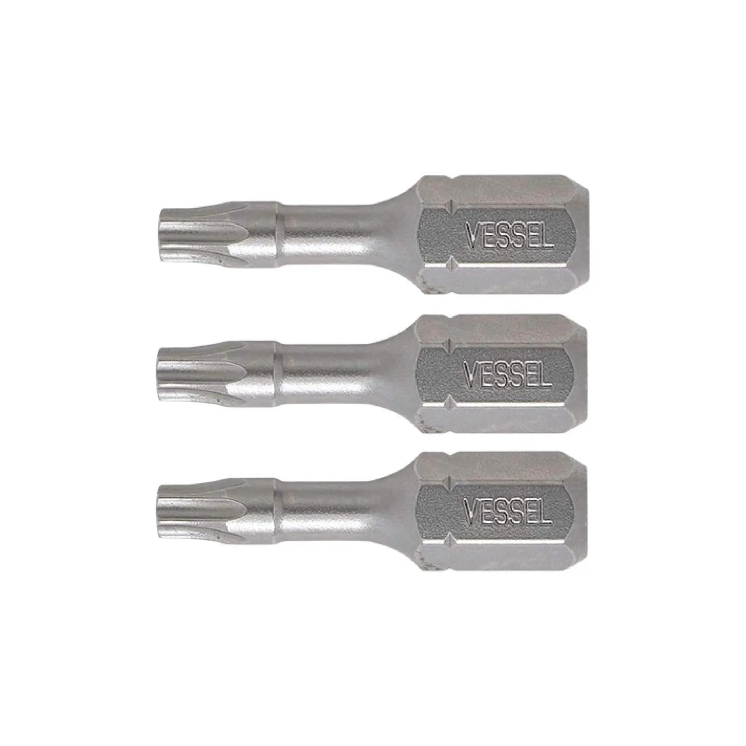 Vessel Tools NTTX15254P3 Neck Torsion Power Bits, T15 x 25.4 mm, 3 Pc.