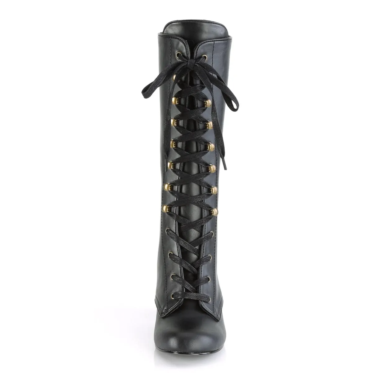 VIVIKA-205 Black Vegan Leather