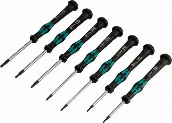 Wera 05345276001 Kraftform Micro TORX HF Precision Screwdriver Set, 7 Piece