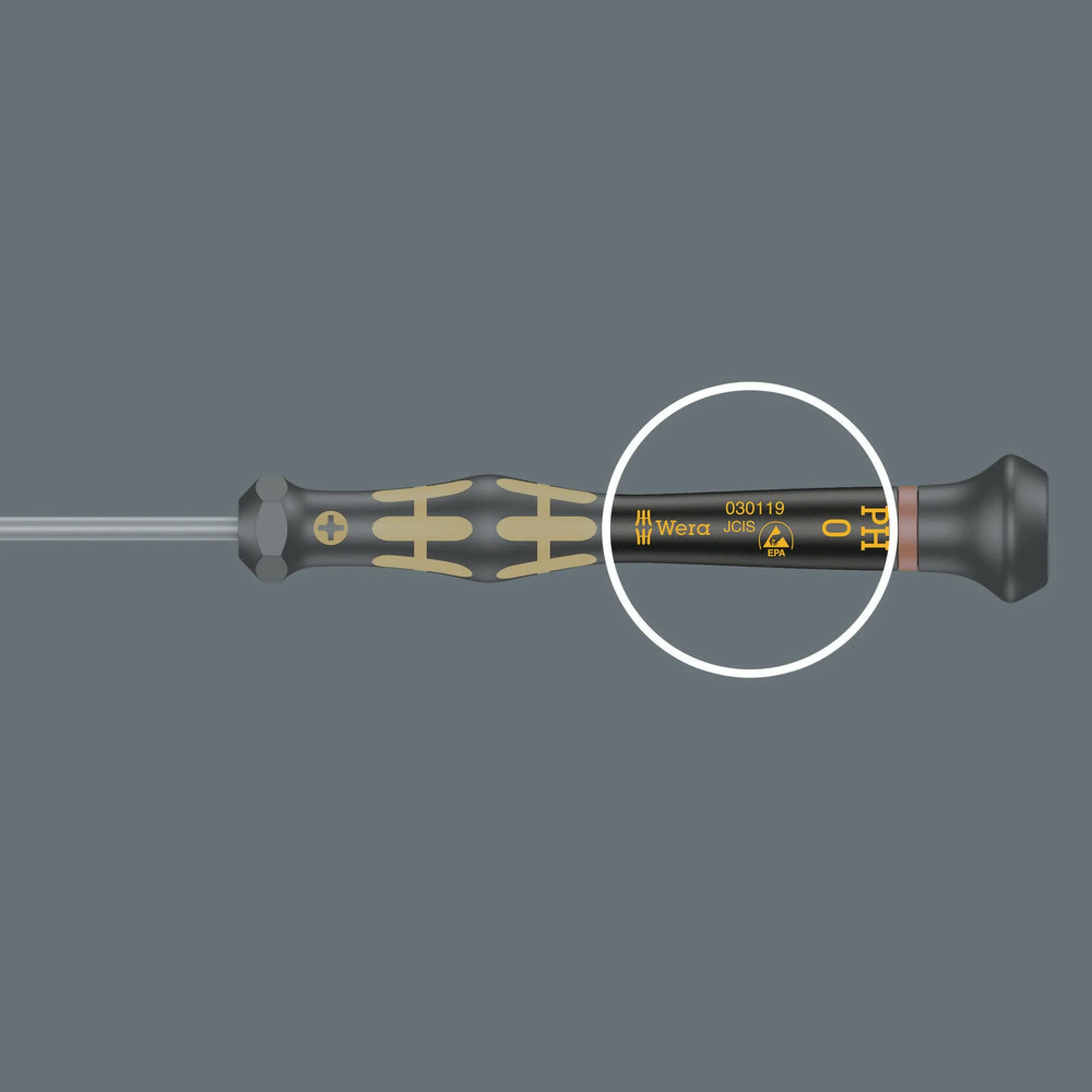 Wera 1550 PH S ESD Kraftform Micro screwdrivers, # 1 x 40 mm