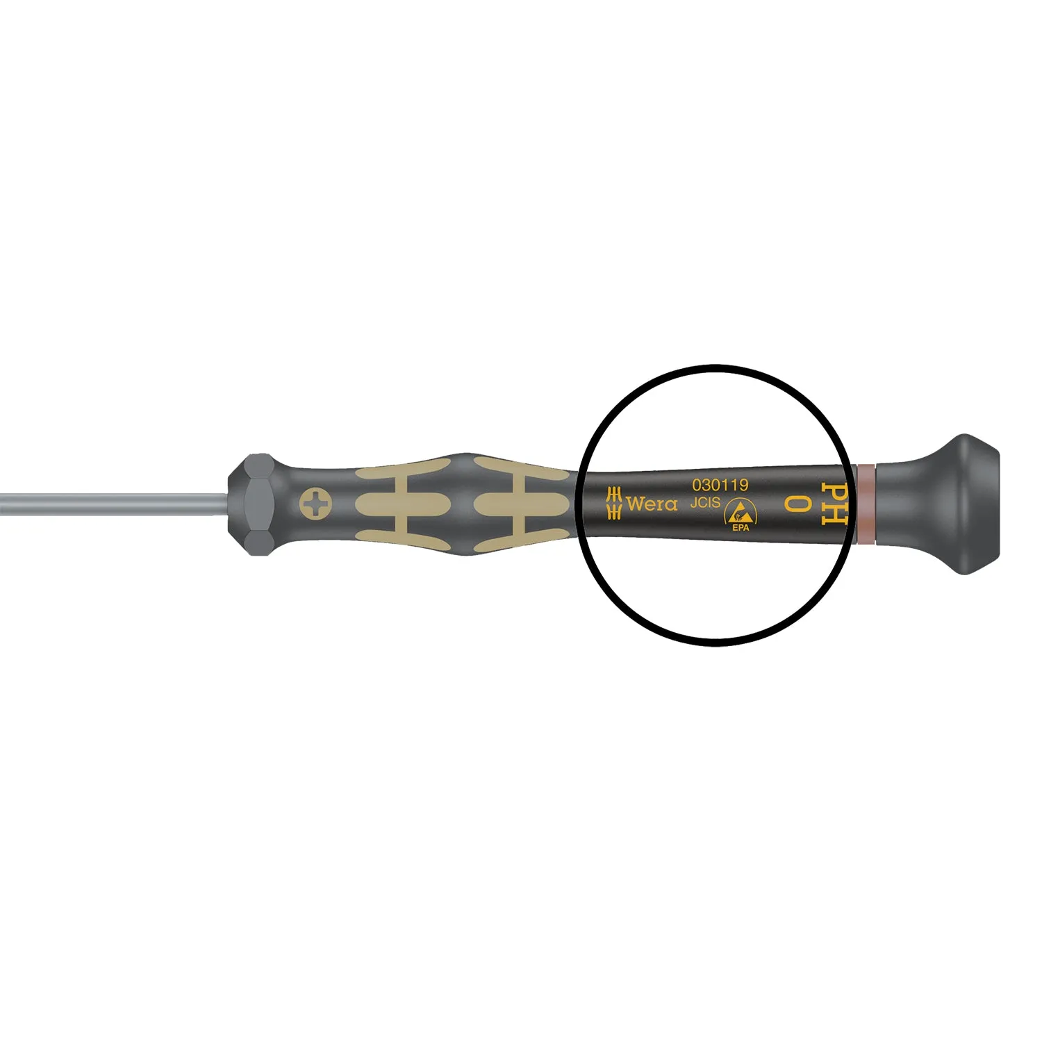 Wera 1569 ESD Nutdriver Kraftform Micro, 1.8 x 60 mm