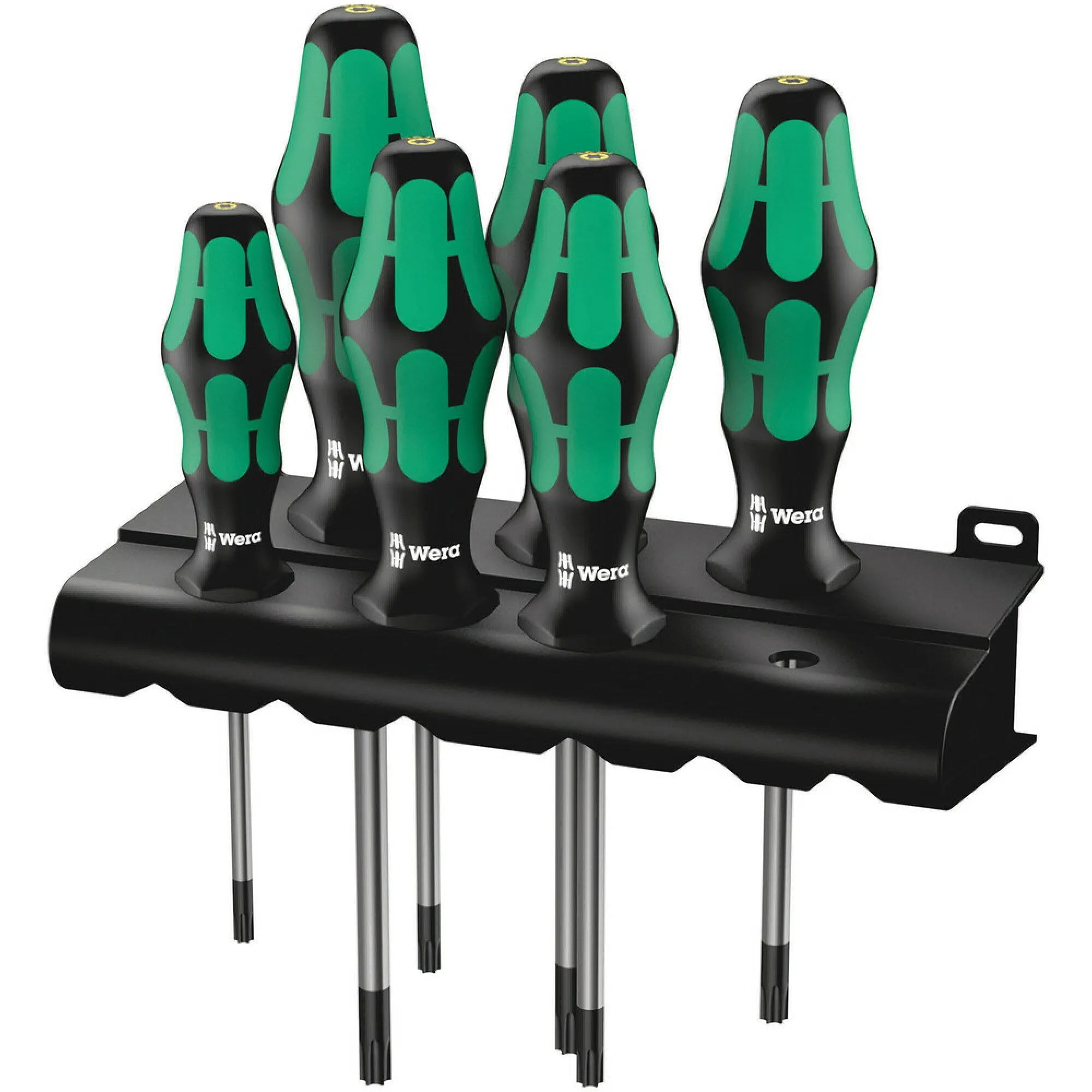 Wera 367/6 TORX HF Kraftform Plus Screwdriver set with holding function and rack, 6 pieces