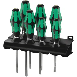 Wera 367/7 TORX HF Kraftform Plus Screwdriver set with holding function and rack, 7 pieces