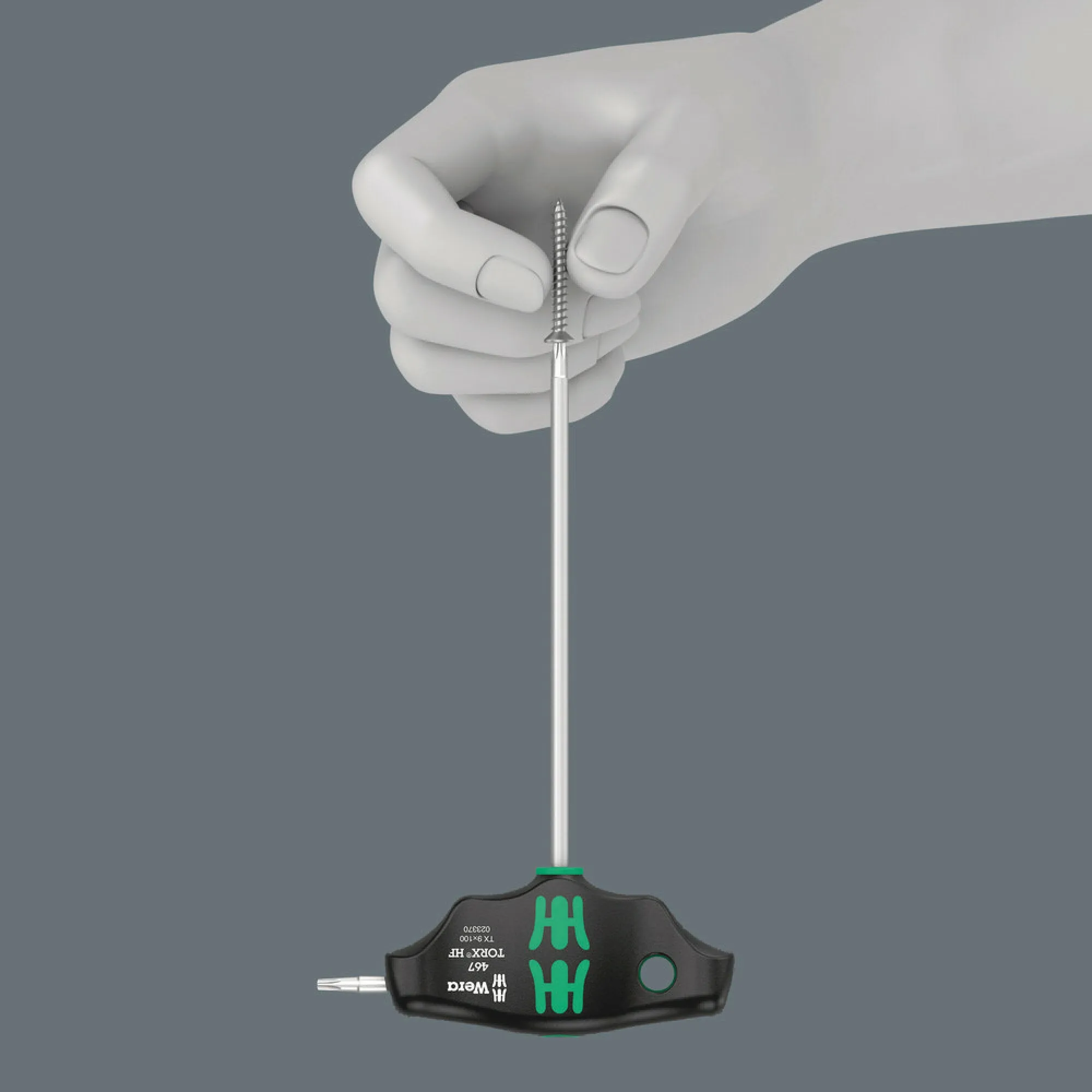 Wera 467 TORX HF T-handle screwdriver with holding function, TX 10 x 100 mm