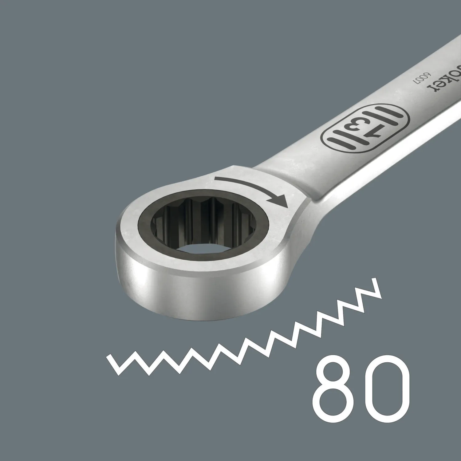 Wera 6007 Joker SB Ring Ratchet Spanner, Long Design, 19 x 334 mm