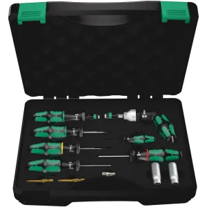 Wera 7443/12 Assembly set for tyre pressure control systems, 12 pieces