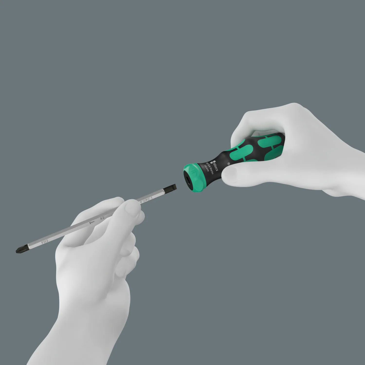 Wera 80 RA Vario Blade Holding Handle with Ratchet Functionality