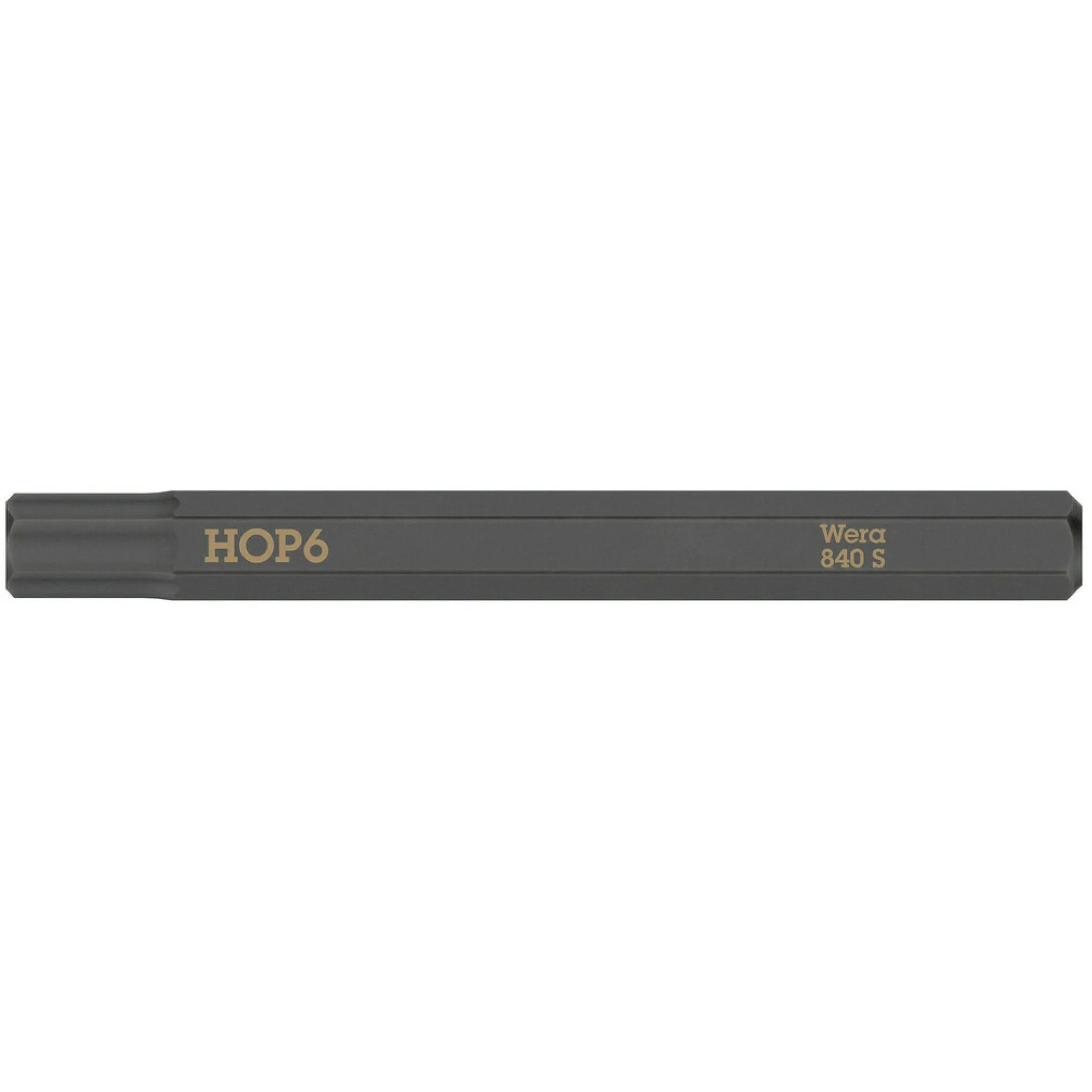 Wera 840 S Hex-Plus bits for impact screwdrivers, 3/16" x 70 mm