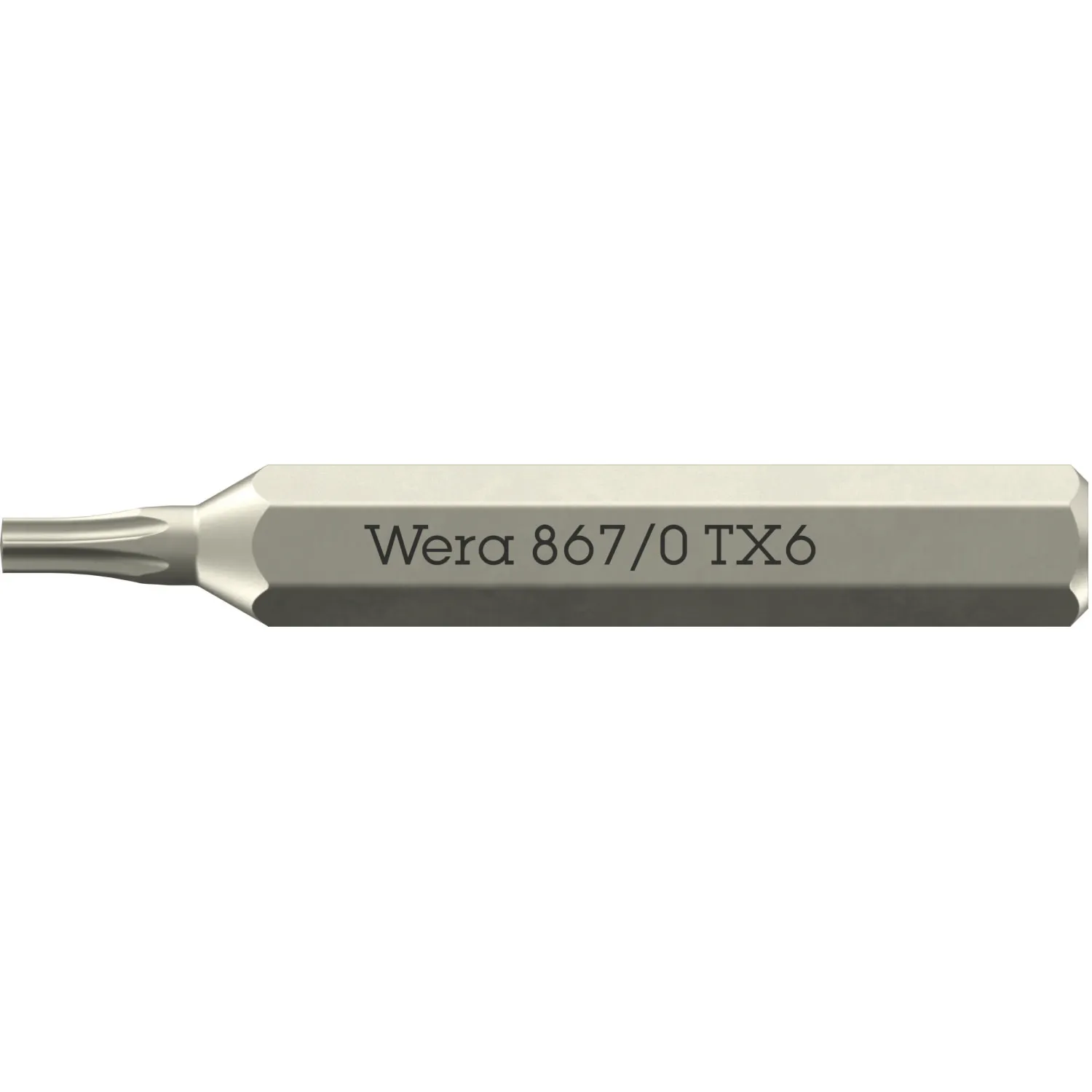 Wera 867/0 Micro Bits for TORX Socket Screws, TX6 x 30 mm