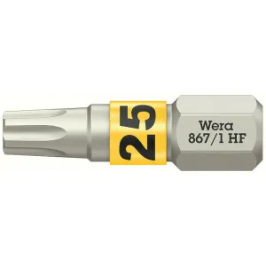 Wera 867/1 TORX HF Bits with holding function, TX 15 x 25 mm
