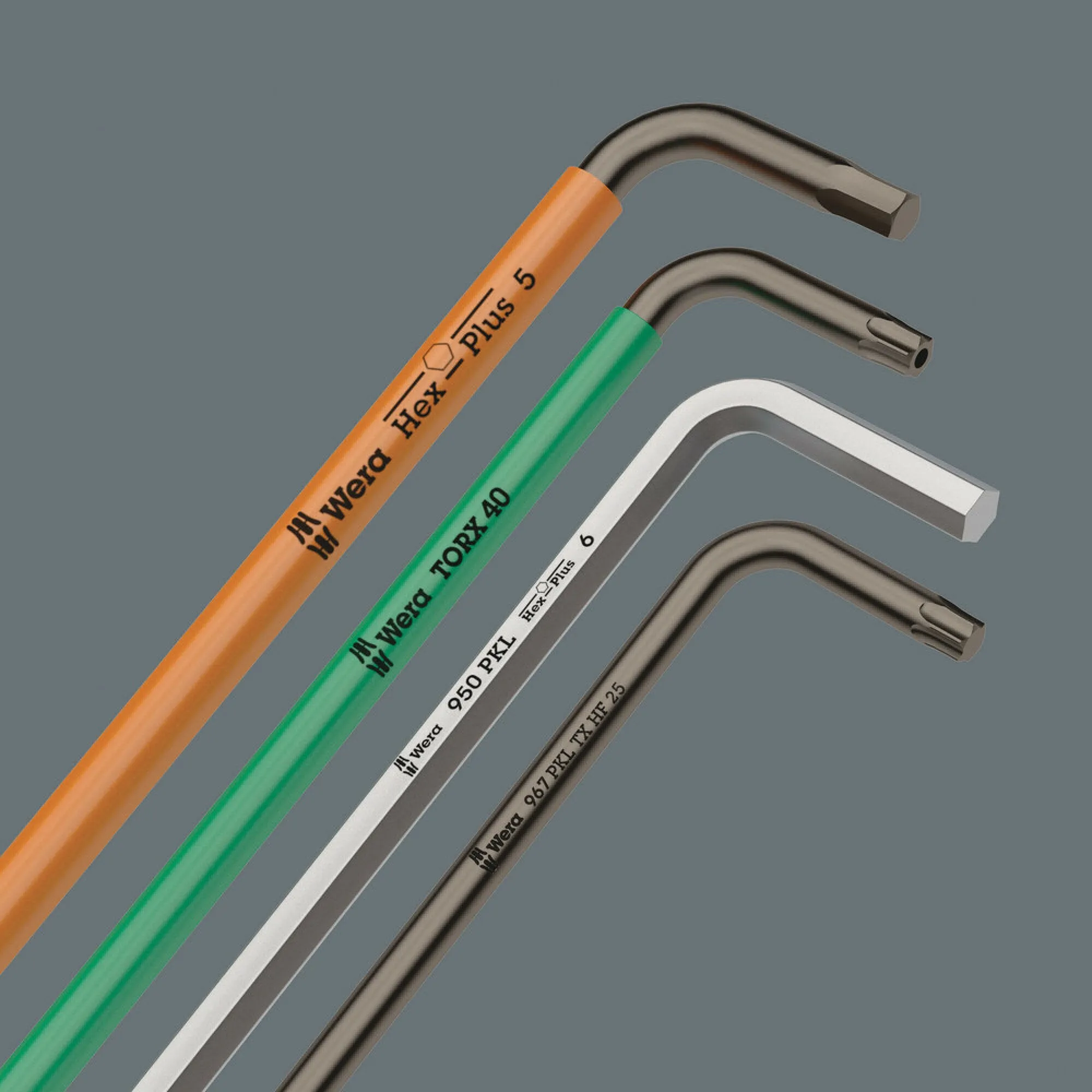 Wera 967 SXL HF TORX L-key Multicolour with holding function, long, TX 27 x 172 mm