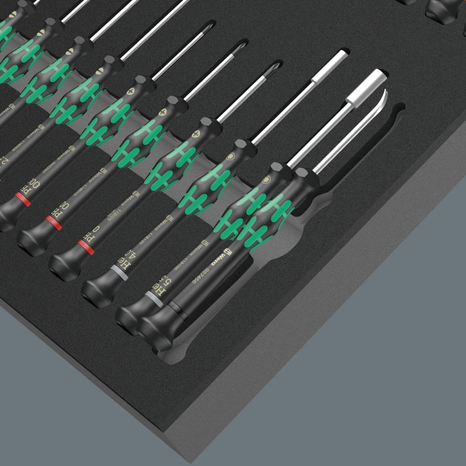 Wera 9715 Foam Insert Kraftform Micro Screwdriver Set 1, 24 Pc.