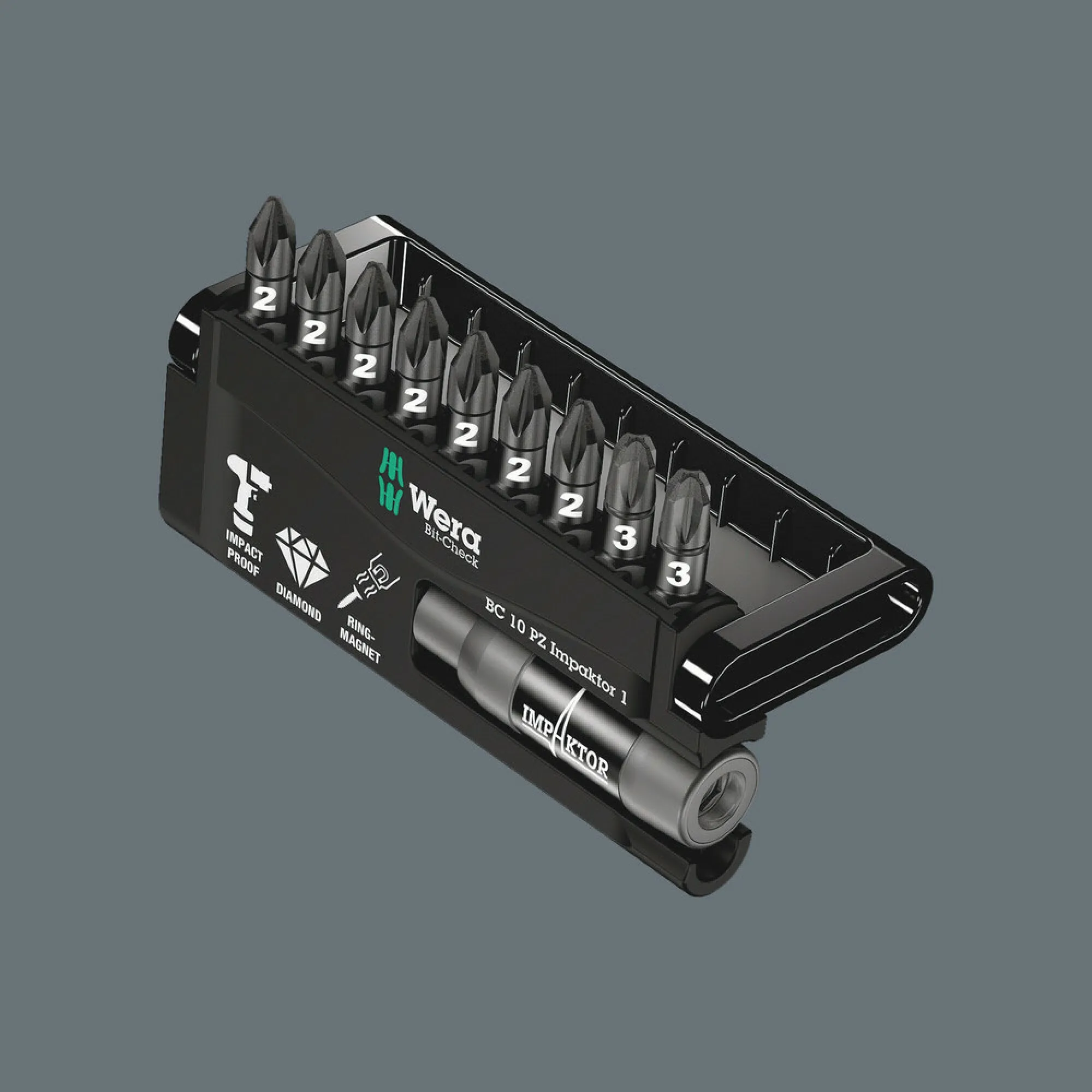 Wera Bit-Check 10 PZ Impaktor 1, 10 pieces