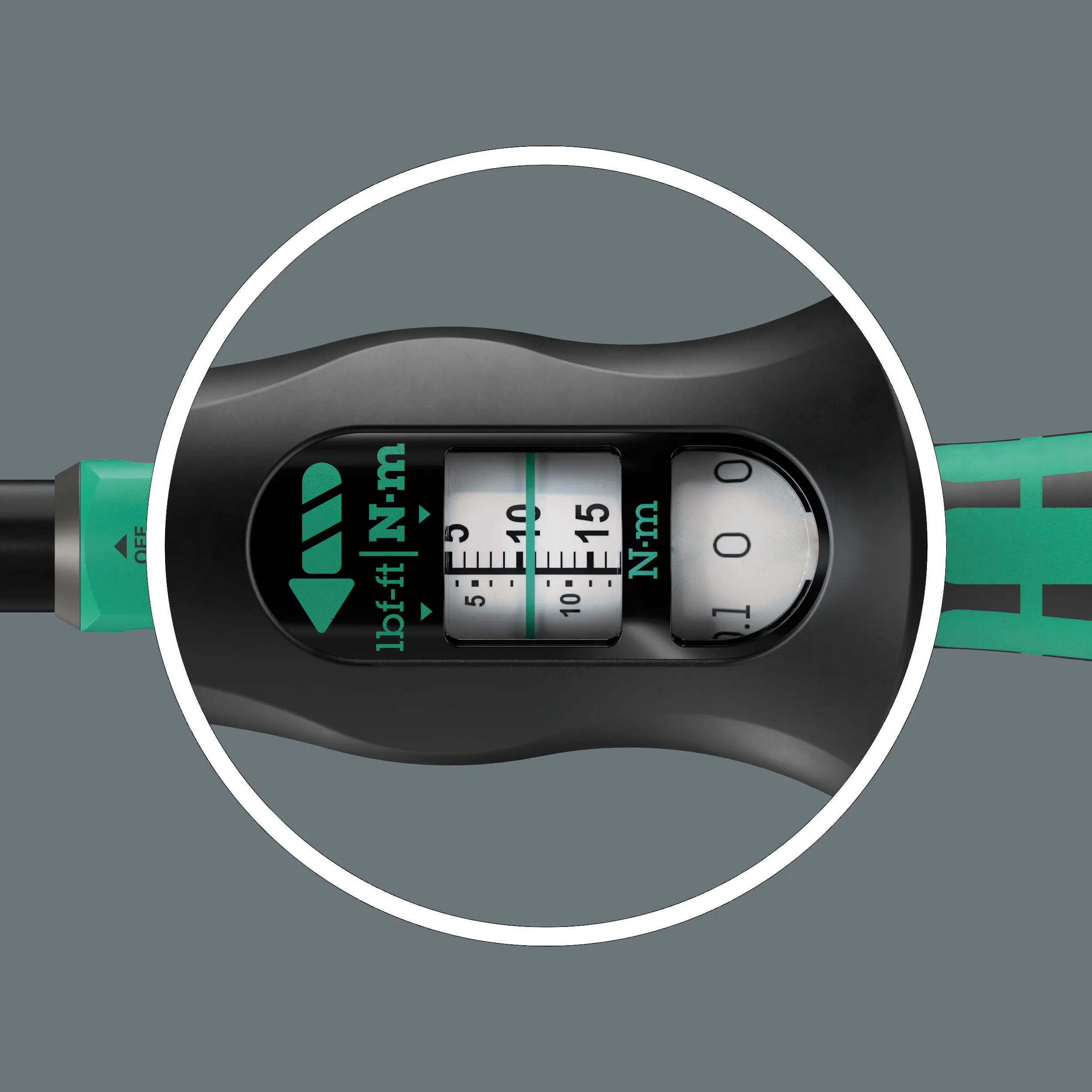 Wera Click-Torque Lock A 5 Torque wrench, adjustable, Torque Lock function, reversible ratchet, clockwise torque operation, 2.5-25 Nm