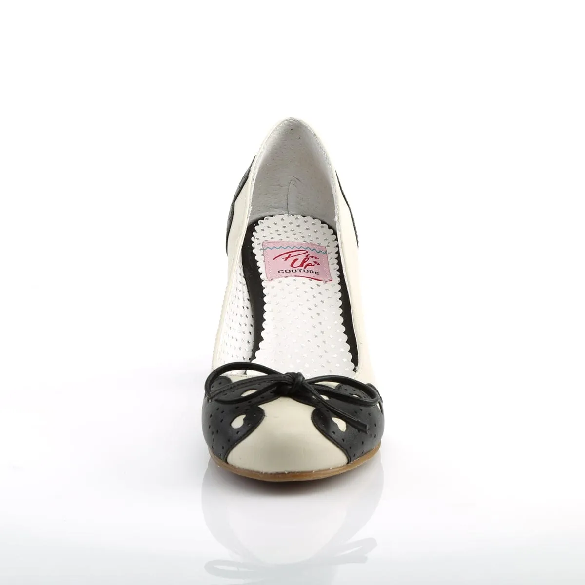 WIGGLE-17 Black-Cream Faux Leather