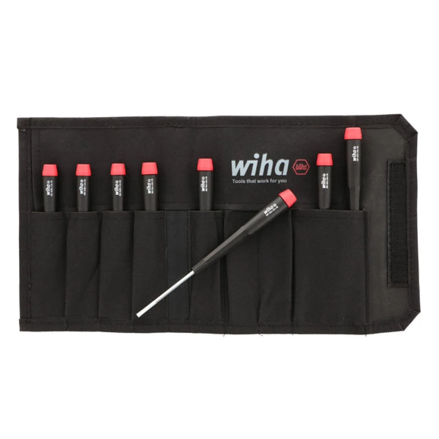 Wiha Tools 26098 8 Piece Precision Slotted Screwdriver Pouch Set