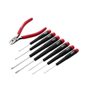 Wiha Tools 26161 8 Piece Precision Slotted and Phillips Screwdrivers and Diagnal Cutters Set