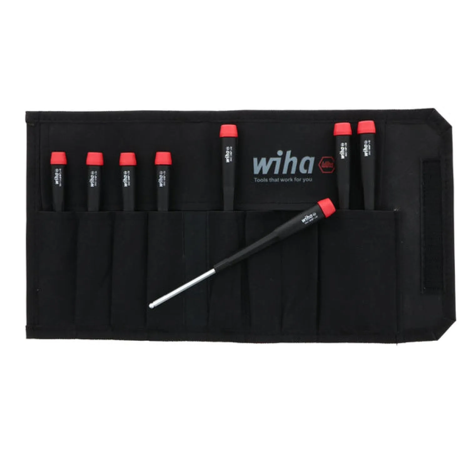 Wiha Tools 26499 8 Piece SAE Precision Ball End Hex Pouch Set