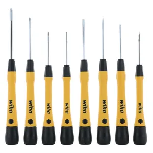 Wiha Tools 27396 8 Piece ESD Safe Picofinish Precision Screwdriver Set in Pouch