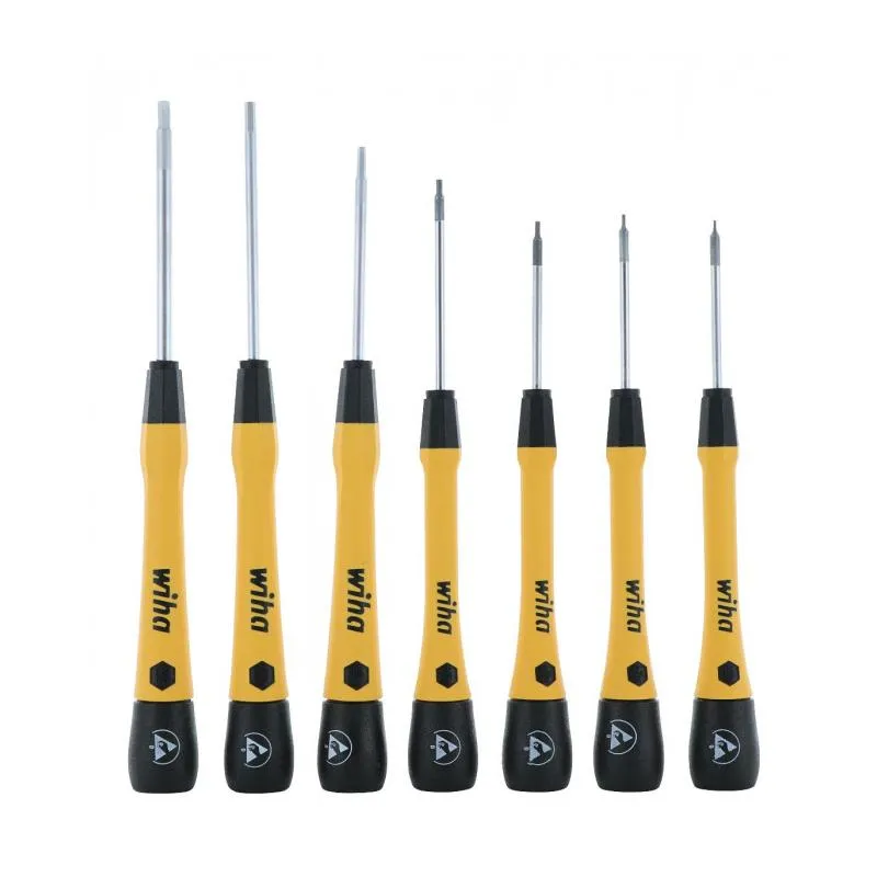 Wiha Tools 27589 7 Piece ESD Safe Picofinish Precision Screwdriver Set - Hex Metric