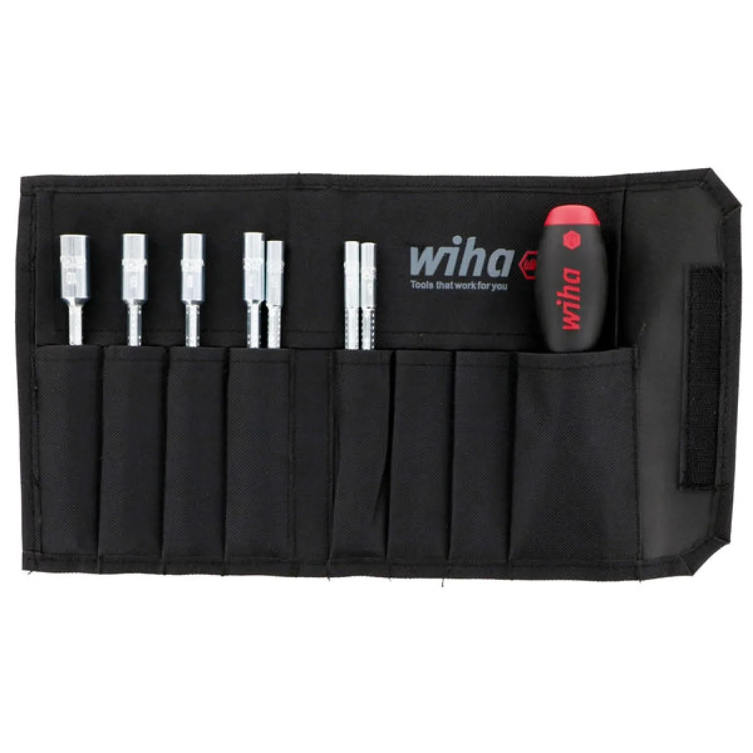 Wiha Tools 28198 8 Piece Drive-Loc VI Metric Nut Driver Pouch Set