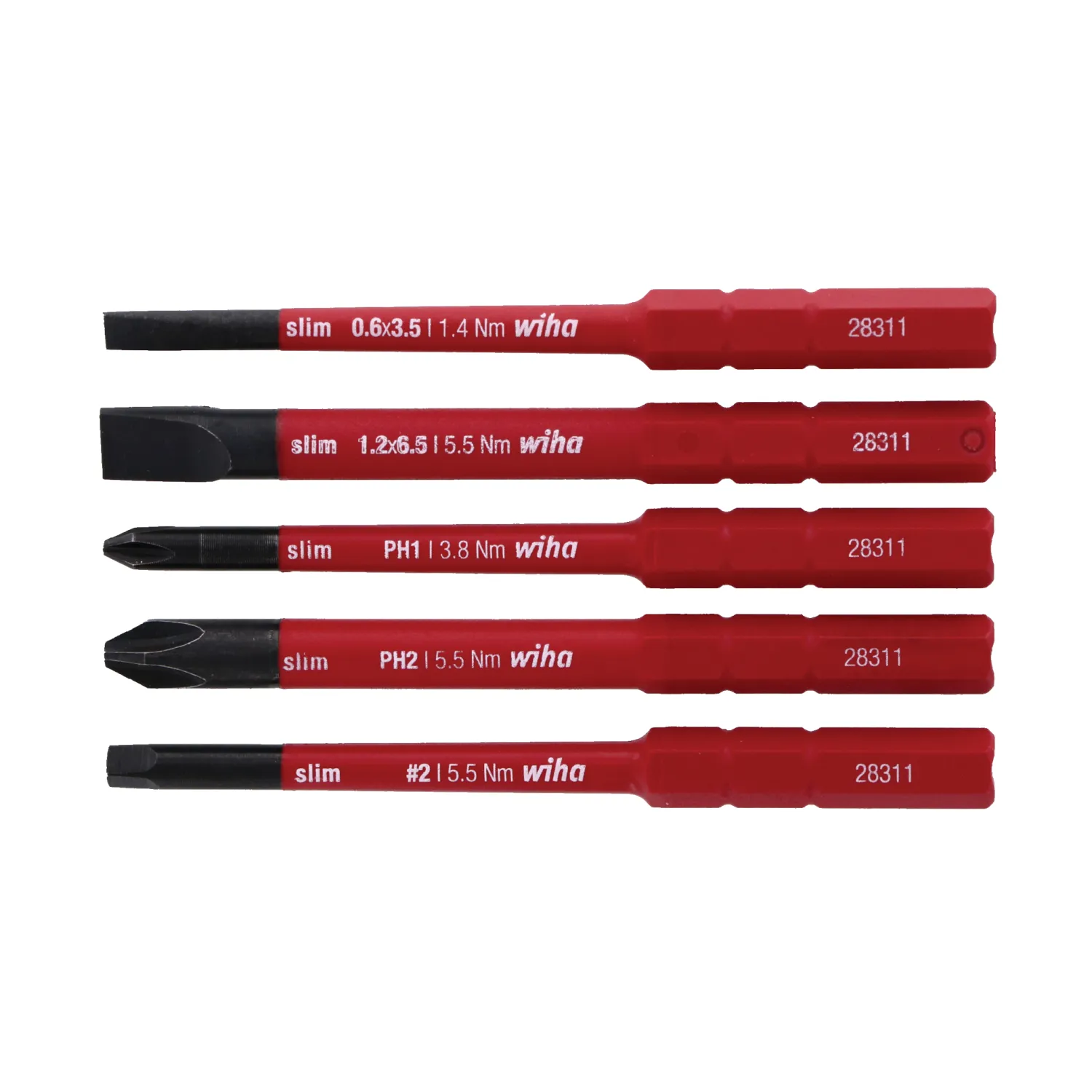 Wiha Tools 28345 6 Piece Insulated SlimLine PocketMax Multi-Driver