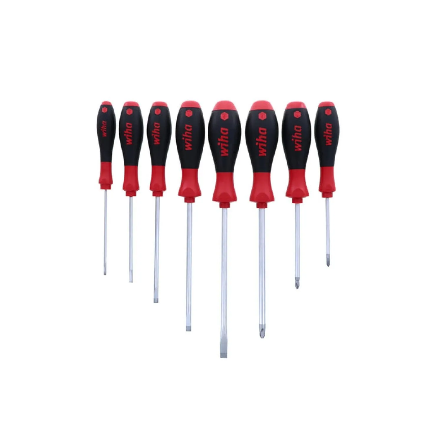 Wiha Tools 30298 8 Piece SoftFinish Slotted and Phillips Screwdriver Set