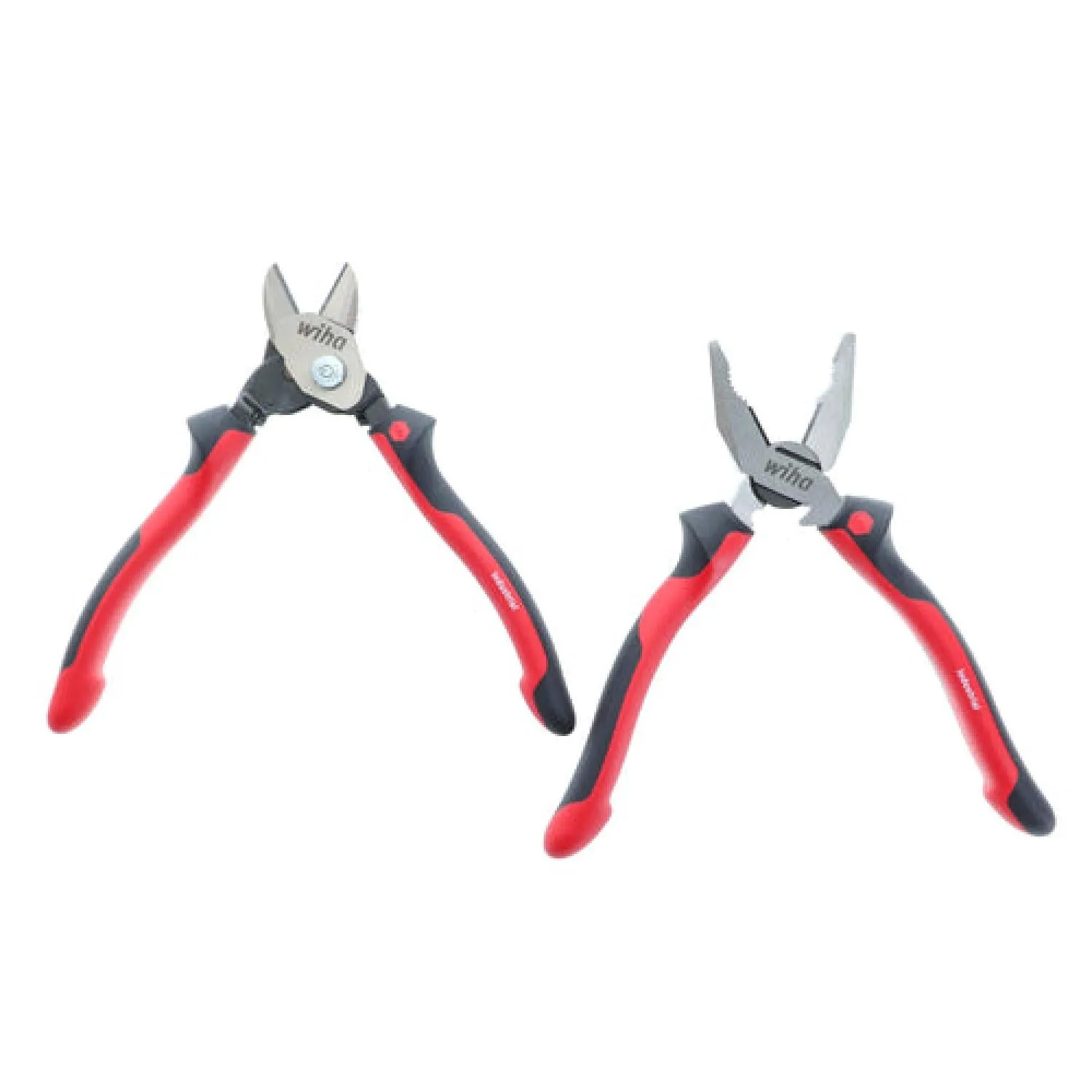Wiha Tools 30941 2 Piece Industrial SoftGrip Pliers and Cutters Set