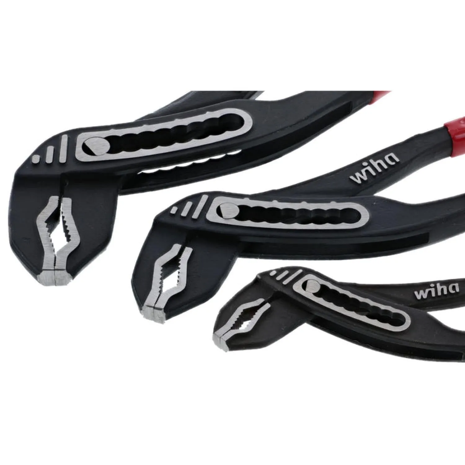 Wiha Tools 32670 3 Piece Vinyl Grip Adjustable Pliers Box Type Set
