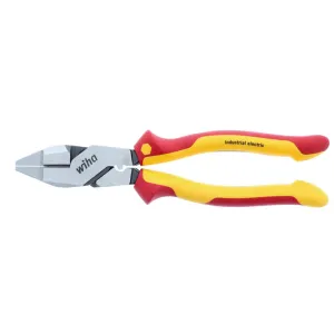 Wiha Tools 32948 Insulated Industrial NE Style Linemans Pliers with Crimpers 9.5 Inch