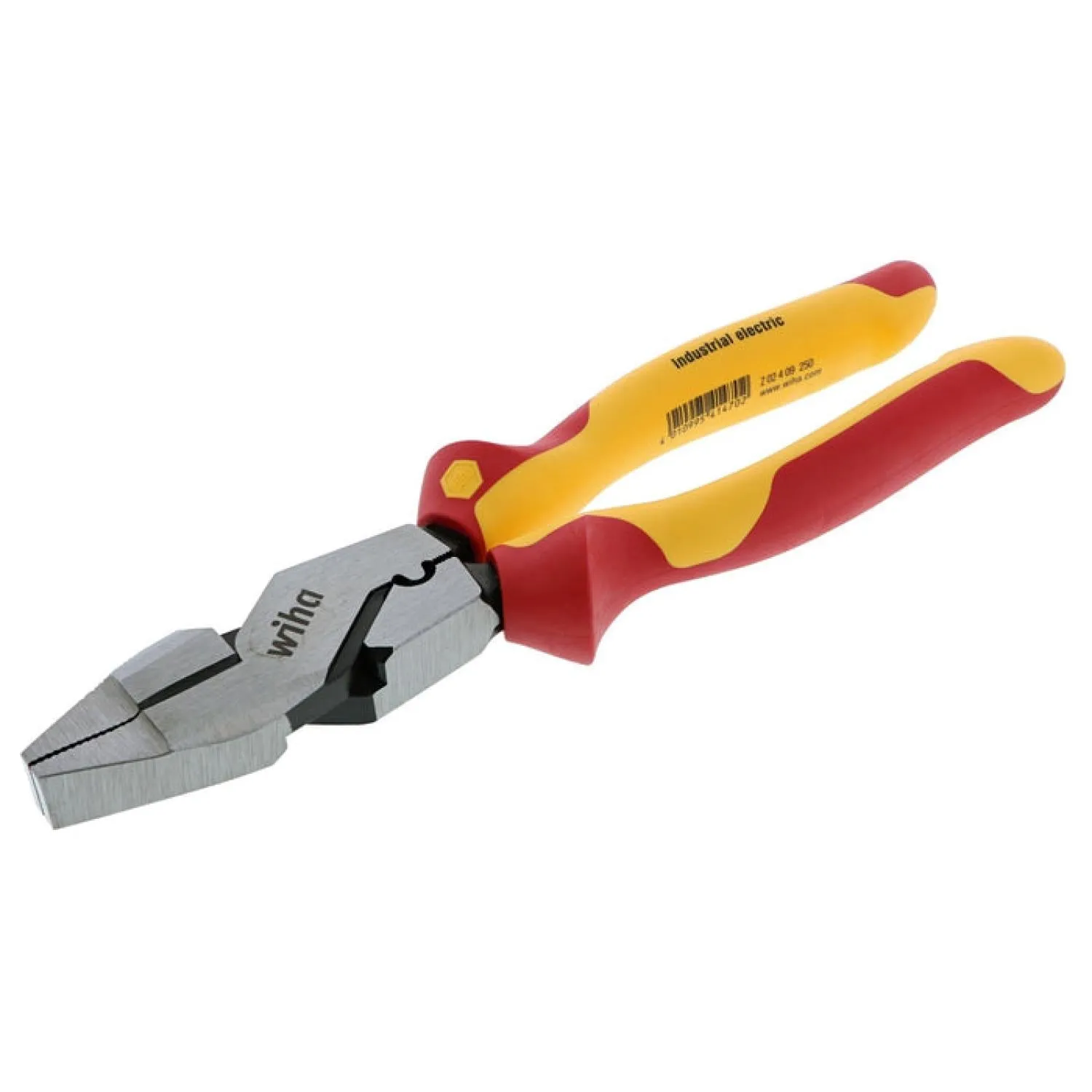 Wiha Tools 32948 Insulated Industrial NE Style Linemans Pliers with Crimpers 9.5 Inch