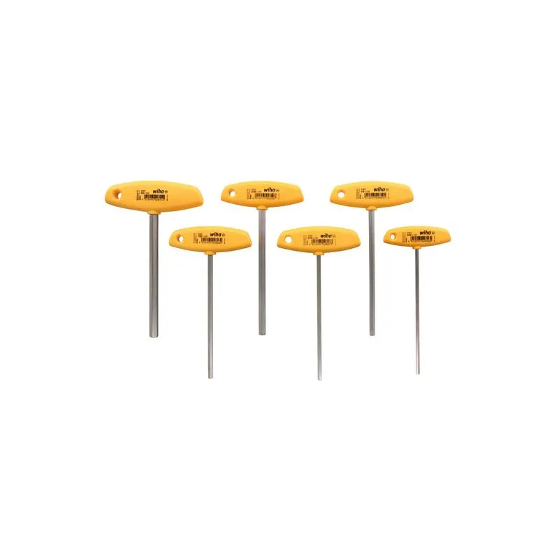 Wiha Tools 33475 6 Piece Hex SAE T-Handle Set