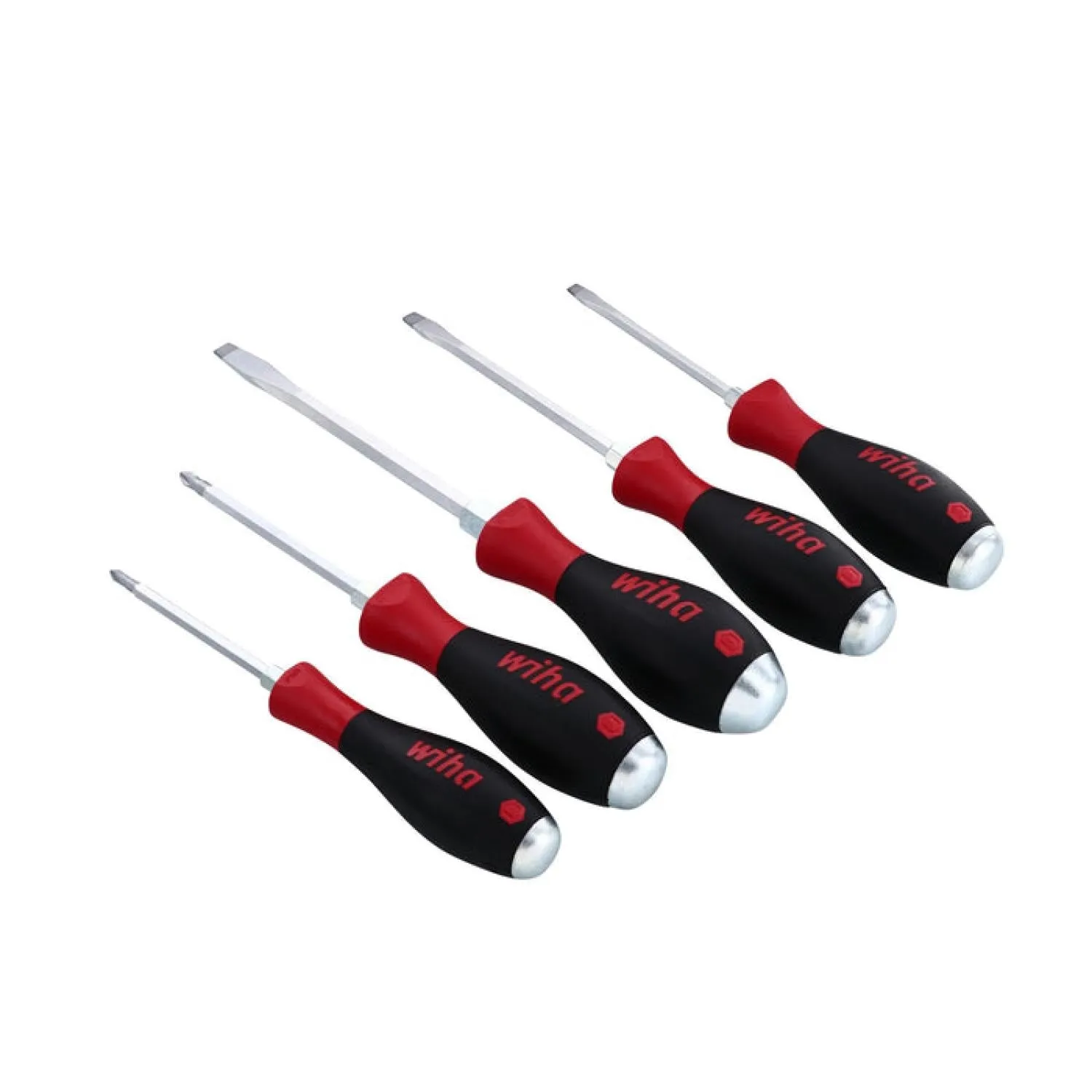 Wiha Tools 53090 SoftFinish Extra Heavy Duty Slotted/Phillips Screwdriver Set 5 Piece