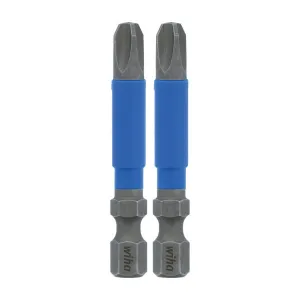 Wiha Tools 70203 TerminatorBlue Impact Bit Phillips #3 - 2 Inch - 2 Pack