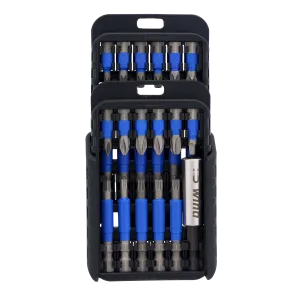 Wiha Tools 70289 TerminatorBlue Impact Driver Bit Set with Belt Clip, 24 Pc.