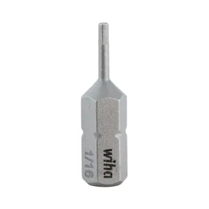 Wiha Tools 71326 Hex Inch Insert Bits, 1/16" x 25 mm, 10 Pk.