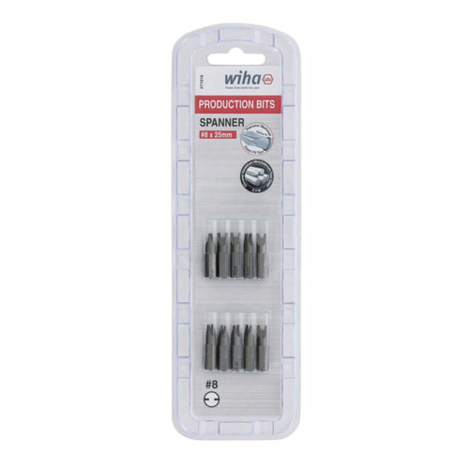 Wiha Tools 71918 Spanner Insert Bit, #8 x 25 mm, 10 Pc.