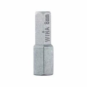 Wiha Tools 71946 Security Hex Insert Bit, 8.0 mm x 25 mm, 10 Pk.