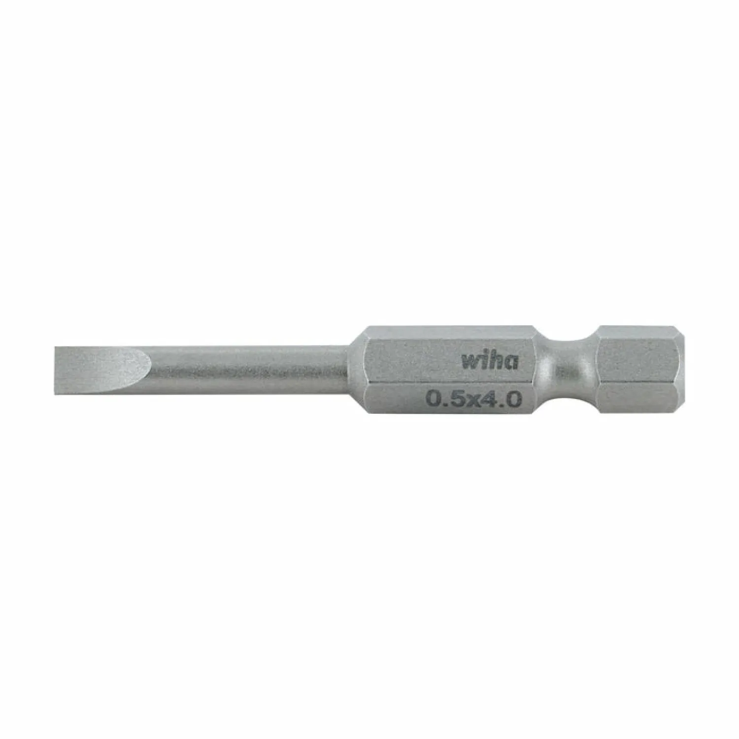 Wiha Tools 74009 Slotted Power Bit, 4mm x 0.5 x 50mm 10 Pack