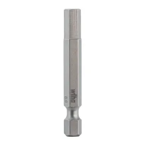 Wiha Tools 74360 Hex Metric Power Bit, 6.0 mm x 50 mm, 10 Pk.