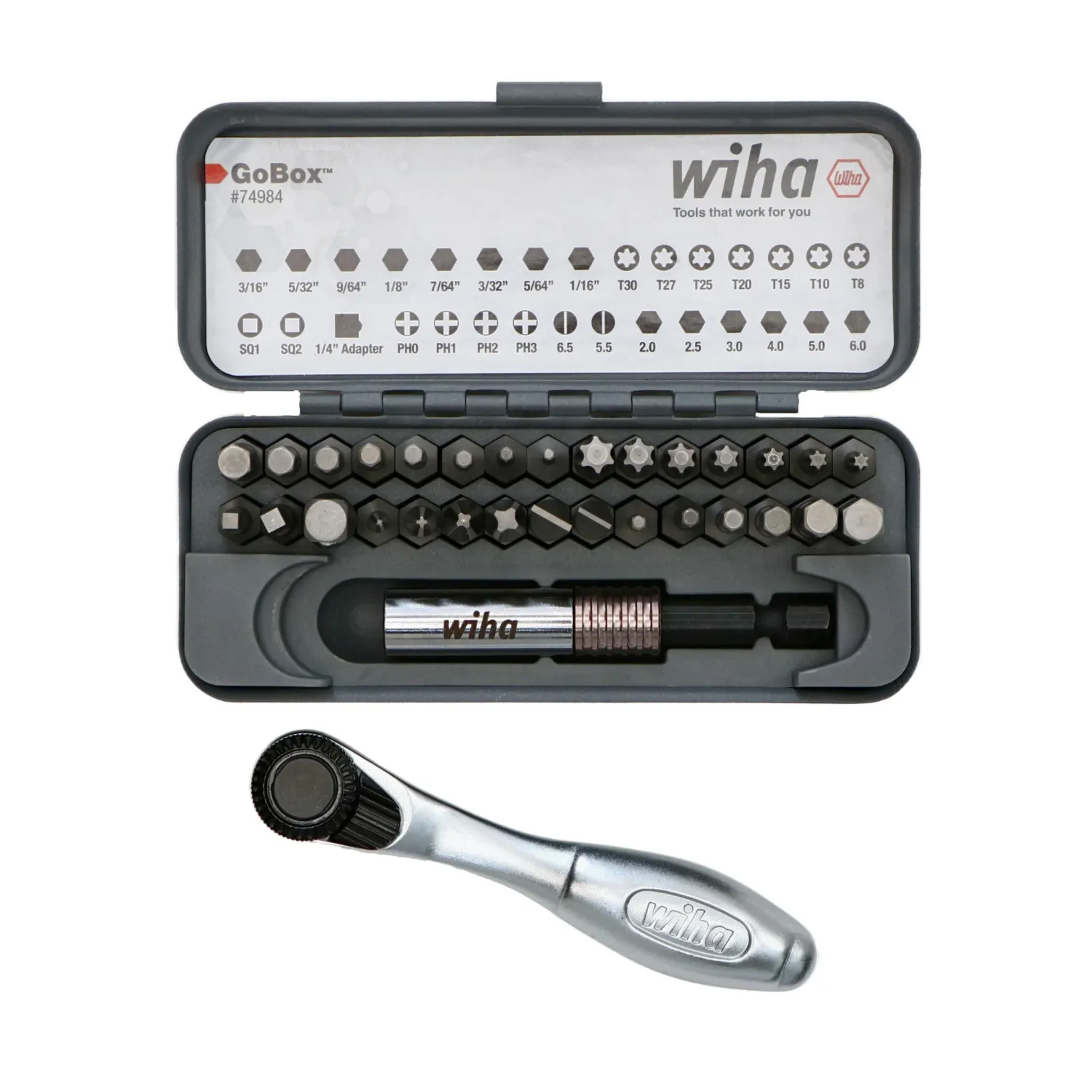 Wiha Tools 74959 GoBox Master Torx Bit Set, 32 Pc.