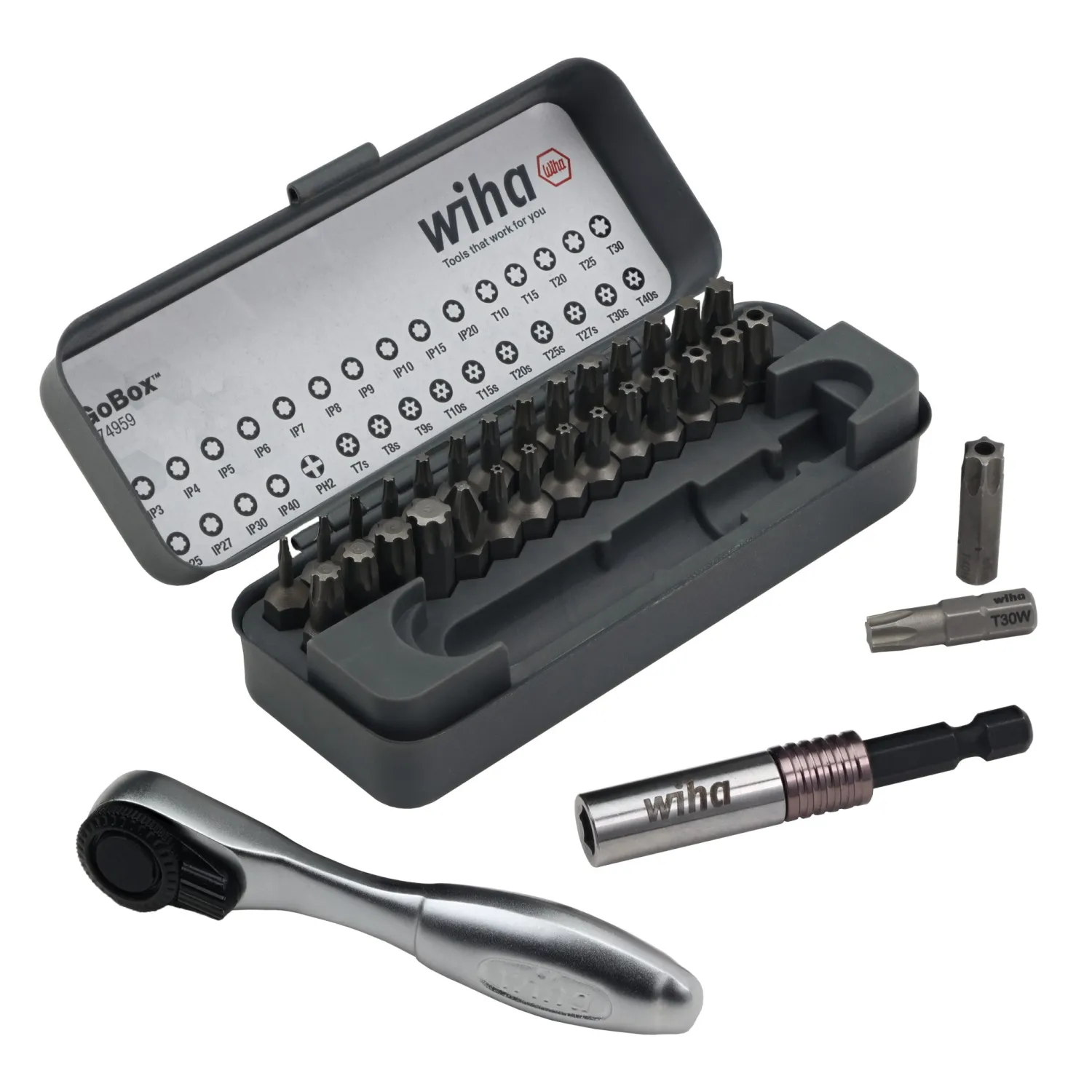 Wiha Tools 74959 GoBox Master Torx Bit Set, 32 Pc.