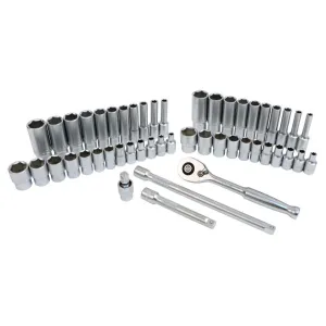 Wiha Tools Tools 33399 49-Piece 1/4 Drive MM and SAE Socket Set