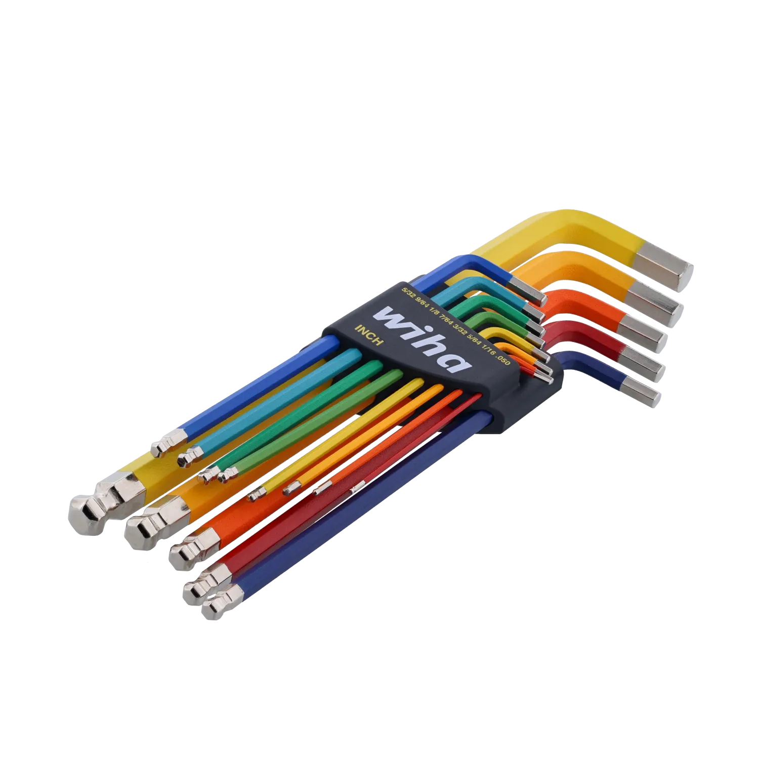 Wiha Tools Tools 66981 Ball End Color Coded Inch Hex L-Key Set, 13 Pc.